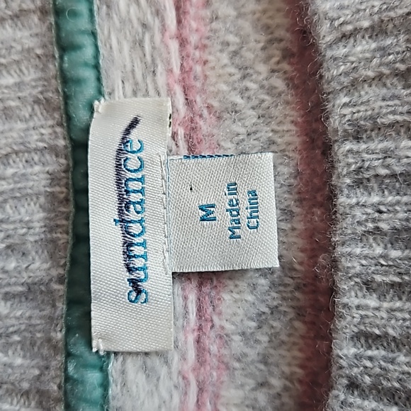 Sundance Bold Botanic Scoop Neck Hand Embroidered Wool Blend Sweater - Picture 4 of 14